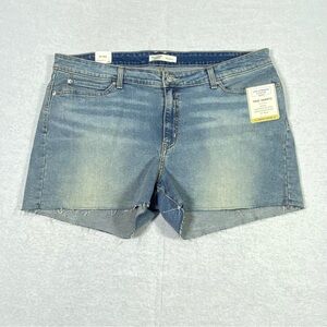 Levi Strauss Signature Gold True Shorts Women's 20 Blue Mid Rise Stretch NWT